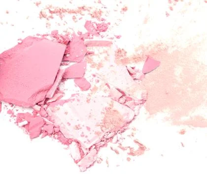 Face powder on white background Stock Photos