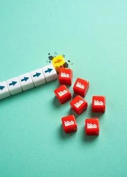 Face problems and high losses. Financial setbacks, economic downturns, or bus Stock Photos