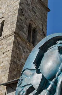 Face in profile from the shadow Stock-Fotos