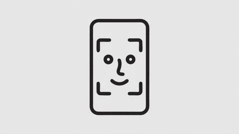 Face Recognition Animation with Transparent Background Stock Footage 337944530