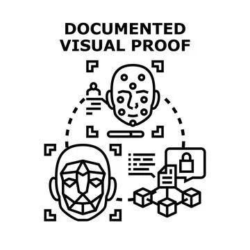 Face recognition biometric data verification system Illustration