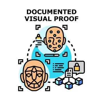 Face recognition biometric data verification system Stock Illustration