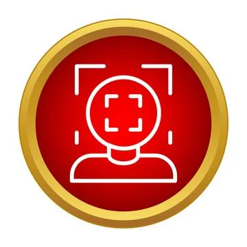 Face recognition biometric scanning for user authentication security Stock Illustration