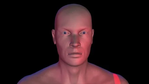 Face recognition , biometric verification and scanning.Rotating view Stock Footage 84914104