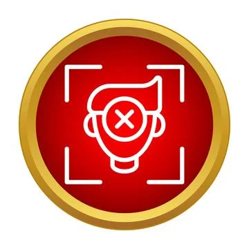 Face recognition failing, identification failed error concept Stock Illustration