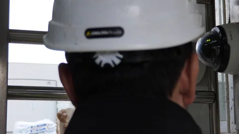 Face recognition gate technology Stock Footage 108494821