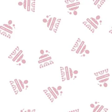 Face recognition glyph seamless pattern イラスト素材