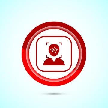 Face recognition icon design illustration, Face scanning sign, biometric ic.. Stock Illustration