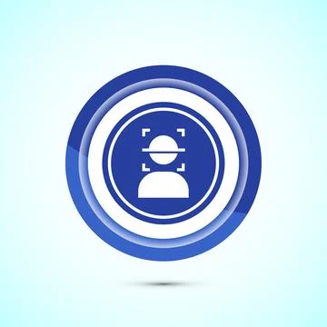 Face recognition icon design illustration, Face scanning sign, biometric ic.. Stock Illustration