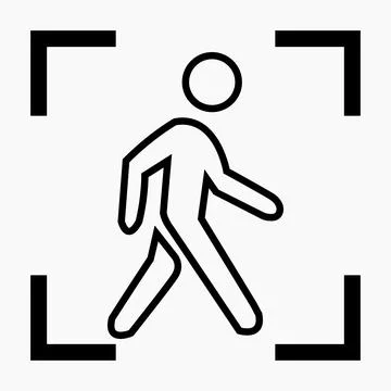 Face recognition or face detection icon Illustrazione stock