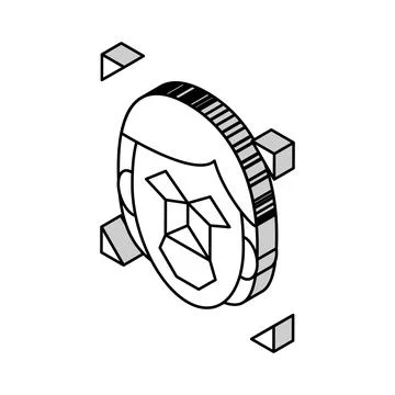 Face recognition points and structure isometric icon vector illustration 스톡 일러스트