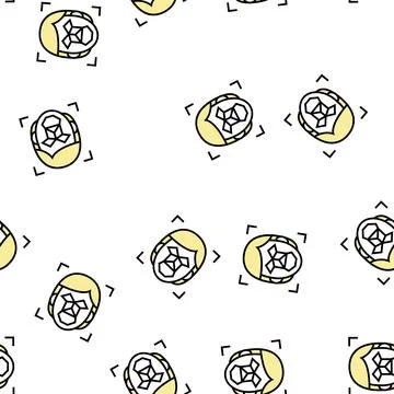 Face recognition points and structure vector seamless pattern 스톡 일러스트