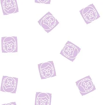 Face recognition points and structure glyph seamless pattern イラスト素材