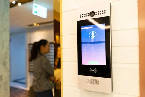 Face recognition scanner, The Artificial Intelligence (AI) system for the fut Stock Photos