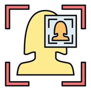 Face recognition scanning identity for security or access Stock Illustration