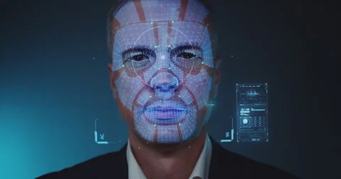 Face recognition system checking busines... | Stock Video | Pond5