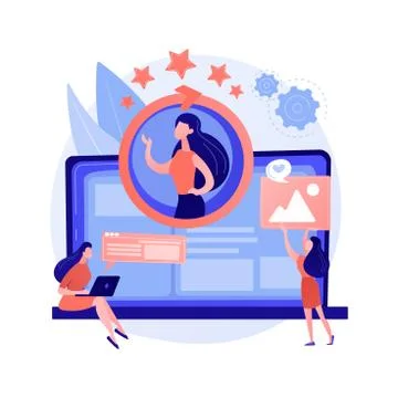 Face recognition vector concept metaphor. Stock Illustration