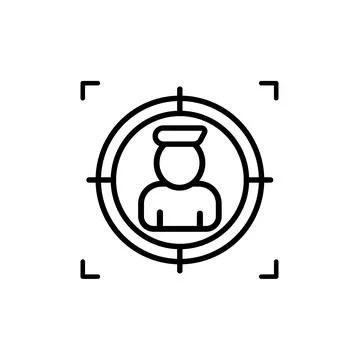 Face recognition vector icon. Verification Stock Illustration