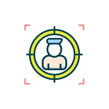 Face recognition vector icon. Verification. Vector illustration Stock Illustration