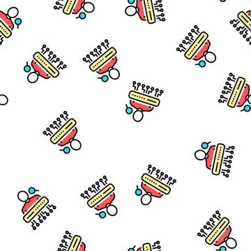 Face recognition vector seamless pattern 스톡 일러스트