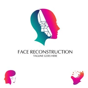 Face Reconstruction concept Stock Illustration