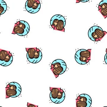 Face reflection in mirror vector seamless pattern Stock Illustration