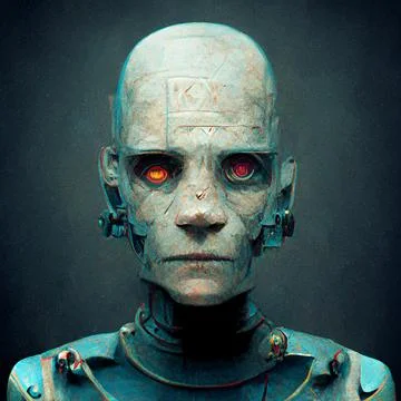 The face of a robot Stock Illustration