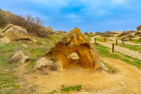 Face like rock formation Stock Photos