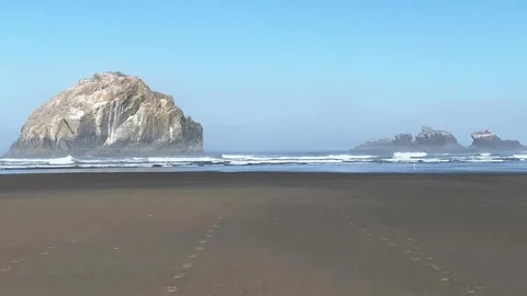 Face Rock State Scenic viewpoint in Bandon, Oregon Stock Footage 278185092