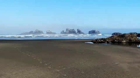 Face Rock State Scenic viewpoint in Bandon, Oregon Stock Footage 278185107