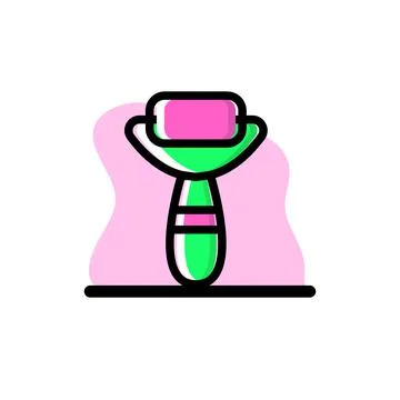 Face Roller Conceptual Vector Icon Illustration Design Stock Illustration