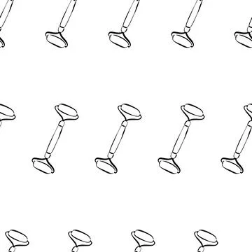 Face rollers seamless pattern. Illustrazione stock