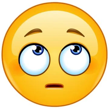 Face with rolling eyes emoticon Stock Illustration