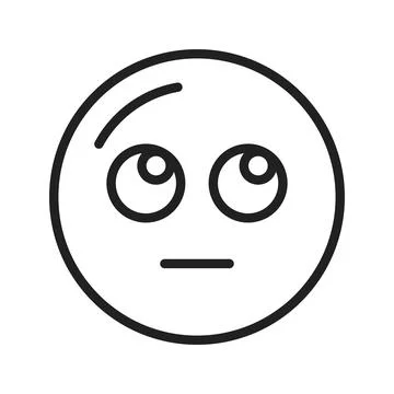 Face with Rolling Eyes icon vector image. Suitable for mobile apps, web apps and Stock Illustration