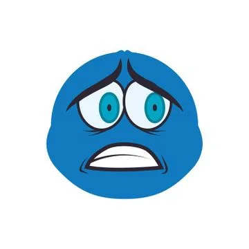 Face sad sphere expression cartoon icon. Vector graphic Illustrazione stock