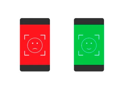 Face scan icons Illustrazione stock