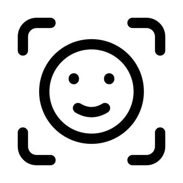 Face scan protection icon. Editable line icon. Professional and modern outl.. Stock Illustration