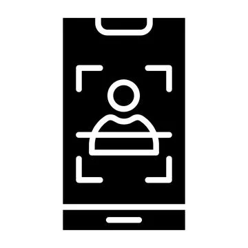 Face Scan Vector Icon Design Illustration Stock Illustration
