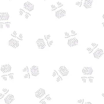 Face scanning glyph vector seamless pattern flat Stockillustratie