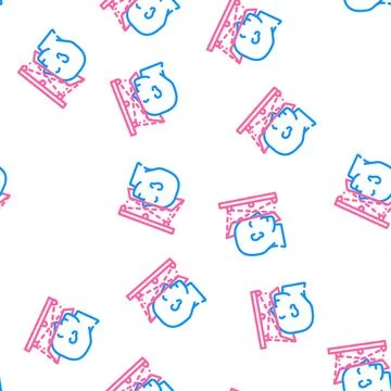 Face scanning vector seamless pattern flat Stockillustratie