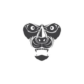 Face scare panther logo design vector graphic symbol icon sign illustration.. Stock Illustration