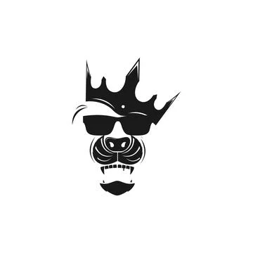 Face scare panther logo design vector graphic symbol icon sign illustration.. Stock Illustration