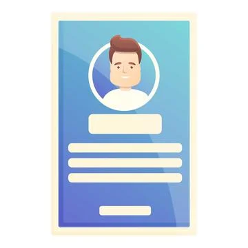 Face secured log icon, cartoon style Illustrazione stock