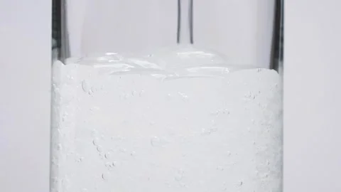 Face serum or gel texture. Clear skincare cream with bubbles background Video stock 270936381