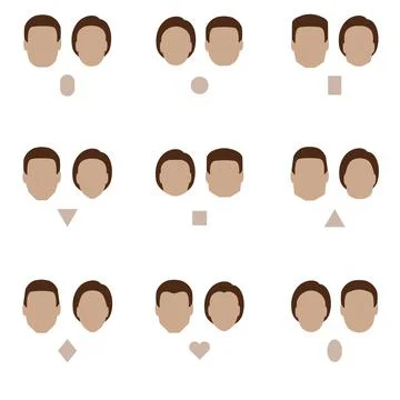 Face shape Stock Illustration