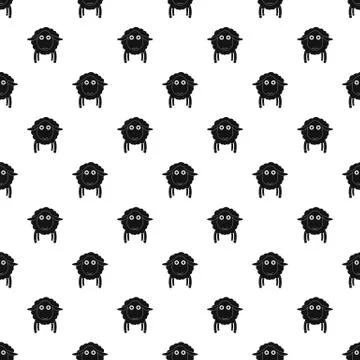 Face of sheep pattern seamless vector Stock Illustration