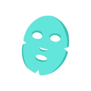Face sheet mask doodle icon, vector color illustration Illustrazione stock