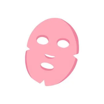 Face sheet mask doodle icon, vector color illustration Stock Illustration