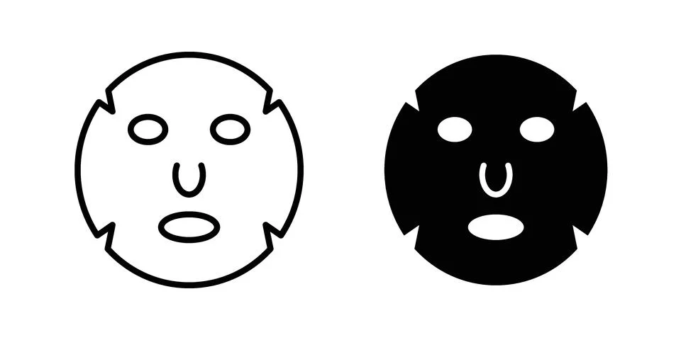 Face sheet mask icon for web projects Stock Illustration