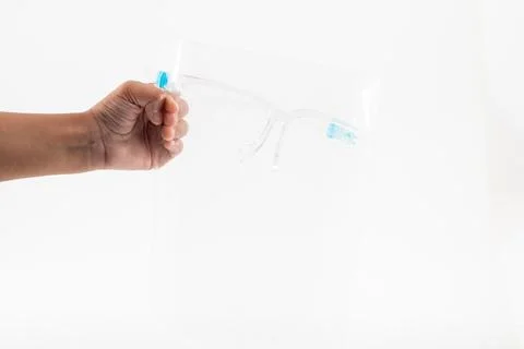 A face shield isolated on white Stock Photos